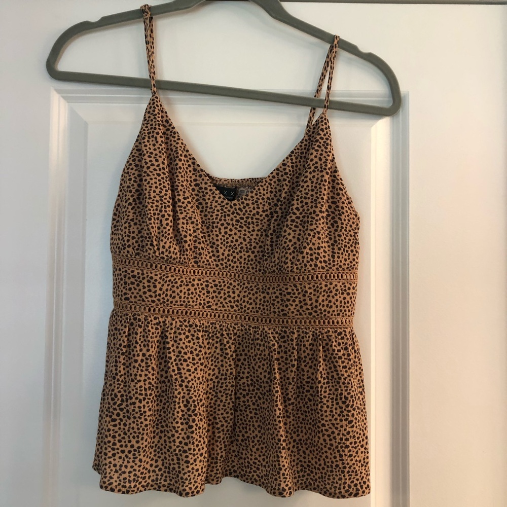 Cheetah print peplum top size S